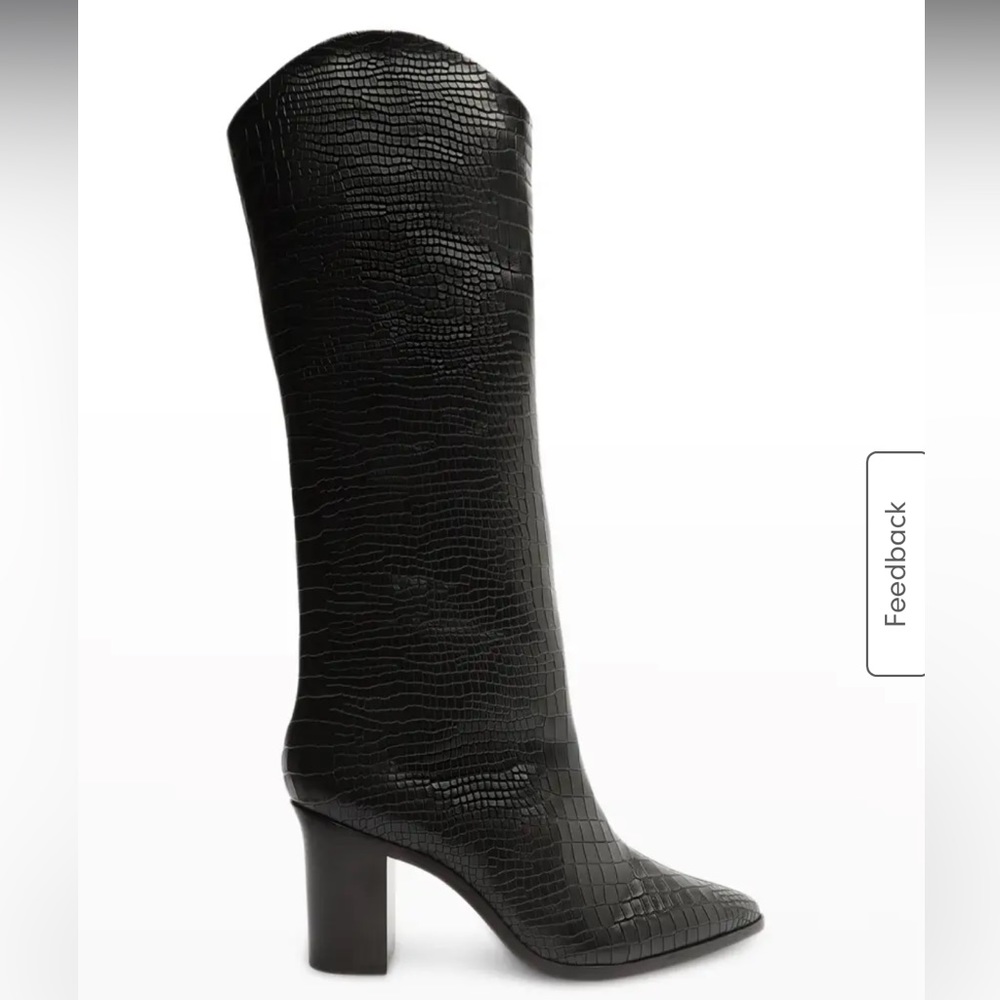 Schutz Analeah Snake-Print Leather Tall Boot